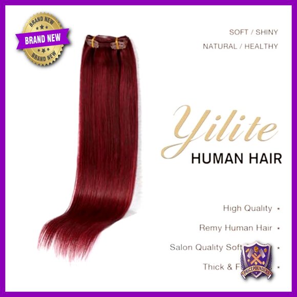 16 Inch Clip In Human Hair Extensions 70g 7pc Silky Straight Remy main image 5